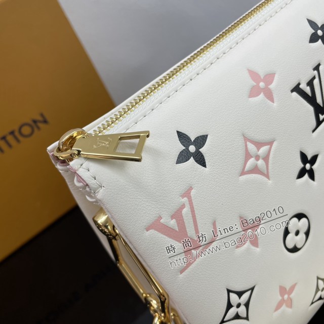 Lv路易威登2023專櫃新款Coussin BB手袋 LV羊皮粗鏈條單肩斜挎包 M22954 ydh5250
